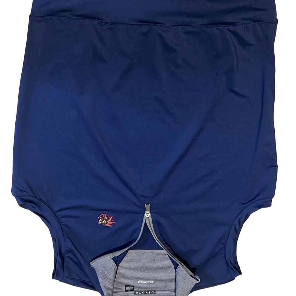 Divots Men's Navy Half Zip Golf Vest Size M